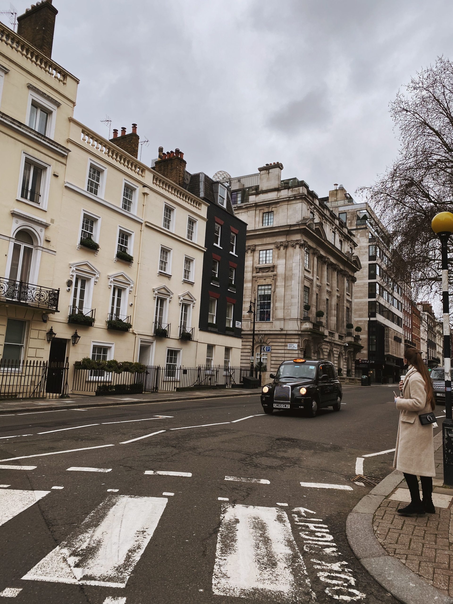 Georgian townhouses on a quiet central London street